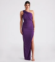Adora Formal One-Shoulder Ruched Dress