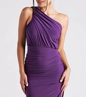 Adora Formal One-Shoulder Ruched Dress