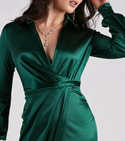 Jenesis Formal Satin Long Dress