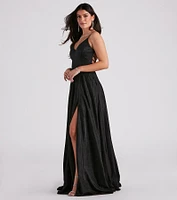 Sally Lattice Back A-Line Ball Gown