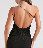 Maria Formal Glitter Open Back Mermaid Dress