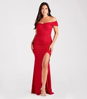 Meryl Formal Glitter Column Dress