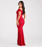 Meryl Formal Glitter Column Dress