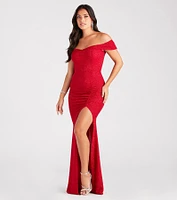 Meryl Formal Glitter Column Dress