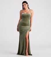 Donna Formal Velvet Long Mermaid Dress