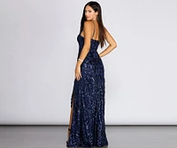 Nia Sequin Scroll Dress