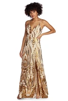 Nia Sequin Scroll Dress