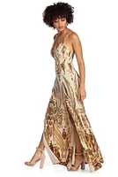 Nia Sequin Scroll Dress