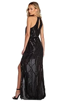 Erin Formal Sequin Halter Dress
