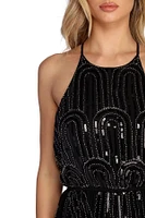 Erin Formal Sequin Halter Dress