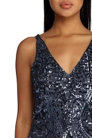 Ciara Formal Beaded And Sequin Dress