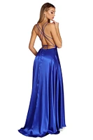Tegan Formal Lattice Satin Dress