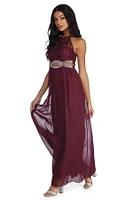 Anya Formal Lace And Gemstone Dress