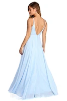 Ariel Formal Rhinestone Chiffon Dress