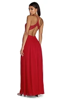 Alessandra Formal Open Back Chiffon Dress