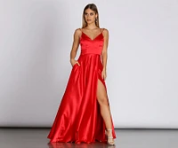 Ryder Satin A-Line Gown
