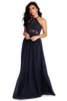 Alessandra Formal Open Back Chiffon Dress