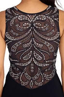 Denise Formal Sleeveless Beaded Dress