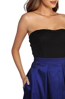 Miley Formal Sweetheart Lace Dress