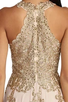 Jayla Formal Embroidered Chiffon Dress
