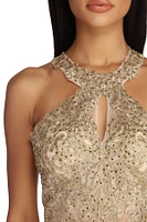 Jayla Formal Embroidered Chiffon Dress
