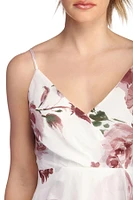 Janine Floral Chiffon High Low Dress