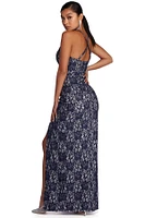 Josephina Formal High Slit Glitter Dress