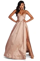 Janet Sweetheart Slit Formal Dress