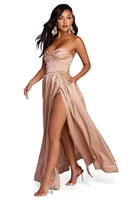 Janet Sweetheart Slit Formal Dress
