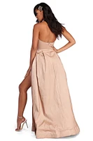 Janet Sweetheart Slit Formal Dress
