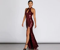 Jena Formal Sequin High Slit Dress