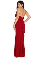 Helene Formal Strapless Ruffle Dress
