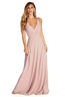 Hannah Formal Pleated Chiffon Dress