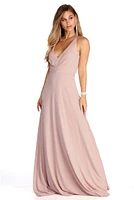 Hannah Formal Pleated Chiffon Dress