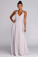 Hannah Formal Pleated Chiffon Dress