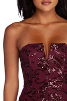 Paulina Formal High Slit Sequin Dress
