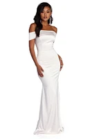 Elena Ruched Satin Gown