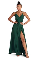Tami Formal Wrap Chiffon Dress