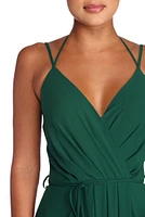 Tami Formal Wrap Chiffon Dress