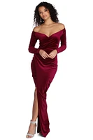 Mariana Formal Velvet High Slit Dress