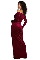 Mariana Formal Velvet High Slit Dress