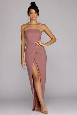 Serena Strapless Wrap Gown