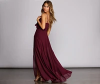 Nida Chiffon Ruffle Gown