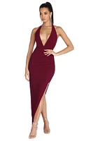 Adelynn Plunging Asymmetrical Formal Dress