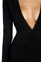 Denise Formal Plunging Ruched Dress