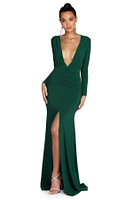 Denise Formal Plunging Ruched Dress