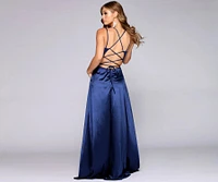 Hailey Satin A-Line Formal Dress