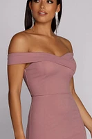 Kelly Off The Shoulder Formal Dress