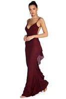 Clara Formal Glitter Knot Dress