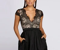 Kehlani Taffeta A-Line Dress